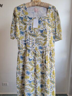 Hampton House Yellow Holt Floral Maxi Dress (Size: XL)